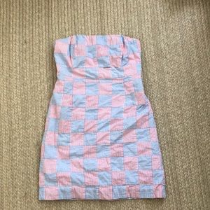 Vineyard vines Kentucky derby strapless dress